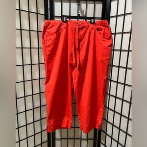 CAROLINA BLUES VIBRANT ORANGE PLUS SIZE CAPRIS WOMEN SIZE 20W